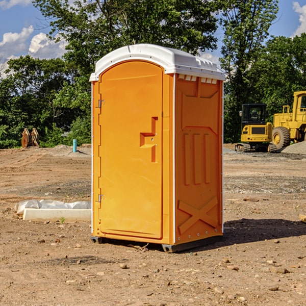 how often are the portable restrooms cleaned and serviced during a rental period in Arcola Indiana